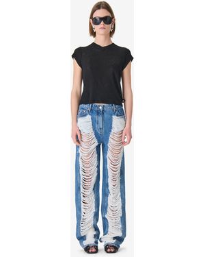 IRO Linen V-neck T-shirt - Blue