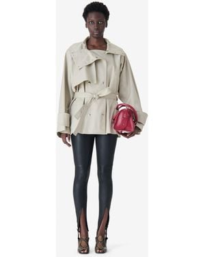 IRO Short Trench Coat With Turn-up Collar - White