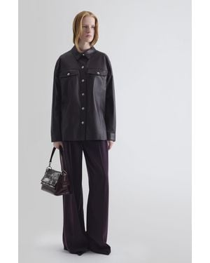 IRO SURCHEMISE EN CUIR - Bleu