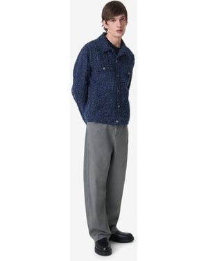 IRO Textured Frayed Effect Jacket - Blue