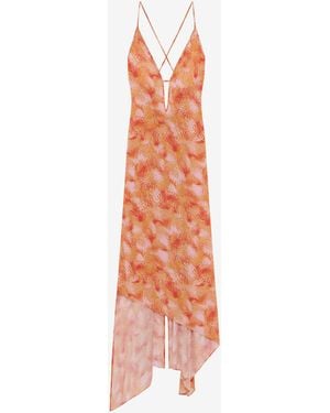 IRO Long Print Dress - White
