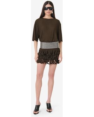 IRO Short Fringed Skirt - Black