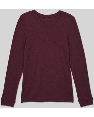 IRO T-SHIRT MANCHES LONGUES EN LIN - Violet