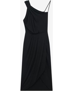 IRO ROBE À UNE ÉPAULE - Noir