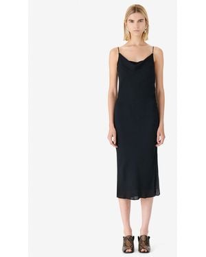 IRO Long Dress With Cowl Neckline - Blue