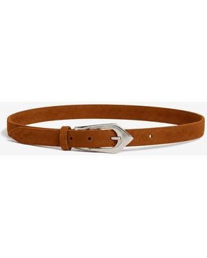 IRO CEINTURE FINE EN SUEDE - Marron