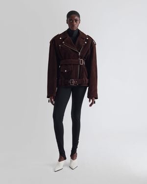 IRO Suede Biker Jacket - Blue