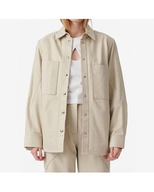 IRO SURCHEMISE EN CUIR - Neutre