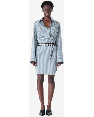 IRO Striped Shirt Dress - Blue
