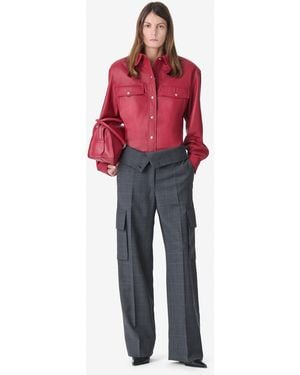 IRO Leather Overshirt - Red