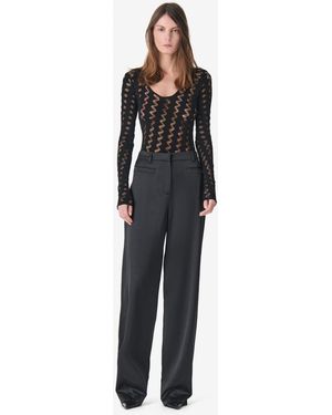 IRO Openwork Knit Bodysuit - Natural