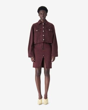 IRO Short Denim Jacket - Red