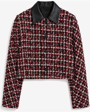 IRO Tweed Cropped Jacket - Red