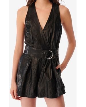 IRO COMBINAISON EN CUIR - Noir