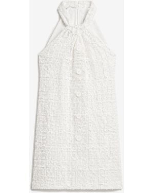 IRO Halter Neck Tweed Dress - White