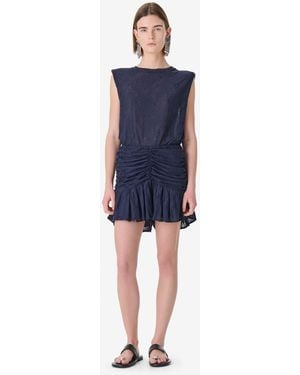 IRO Textured Mini Skirt - Blue