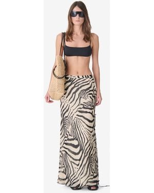 IRO Long Printed Skirt - Metallic