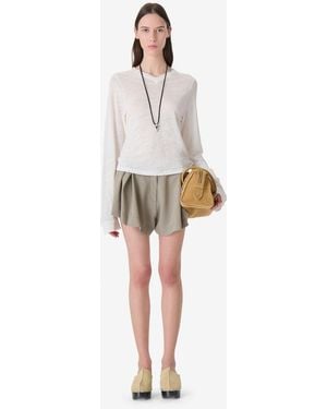 IRO Linen V-neck T-shirt - White