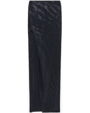 IRO Asymmetrical Sequin Skirt - Blue