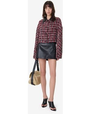 IRO Tweed Cropped Jacket - Red