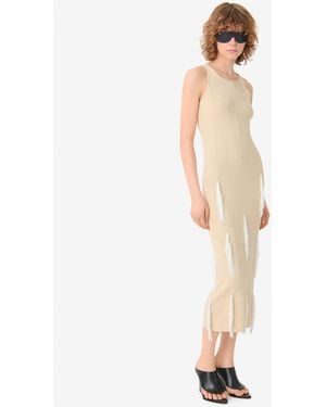 IRO Midi Fringed Dress - White
