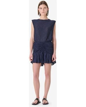 IRO Textured Sleeveless T-shirt - Blue