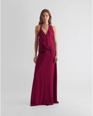 IRO ROBE LONGUE TORSADÉE - Rose