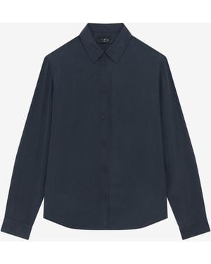 IRO CHEMISE EN SOIE - Bleu