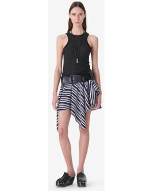 IRO Asymmetrical Striped Skirt - Multicolor