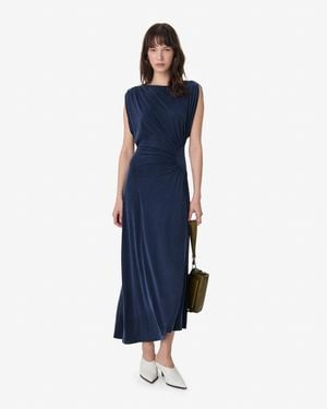 IRO Draped Long Dress - Blue
