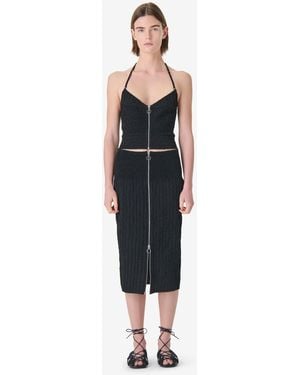 IRO TOP SMOCKÉ - Bleu