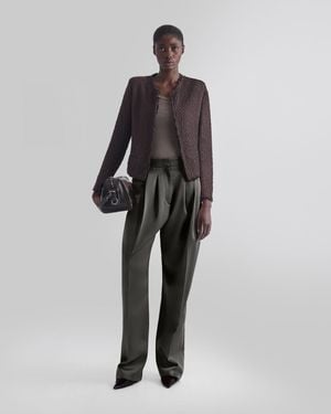 IRO VESTE EN TWEED TEXTURÉ - Marron