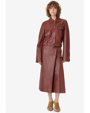 IRO Boxy Leather Jacket - Red