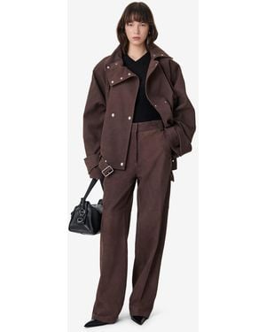 IRO Short Nubuck Trench Coat - Brown