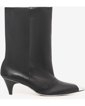 IRO BOTTINES EN CUIR - Noir