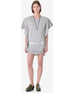 IRO Ruffle T-shirt Dress - White