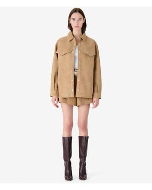 IRO SURCHEMISE EN DAIM - Neutre