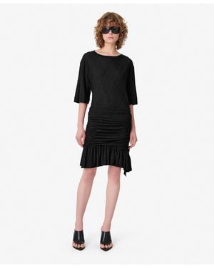 IRO Textured Round Neck T-shirt - Black