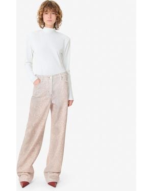 IRO Python-printed Jeans - White