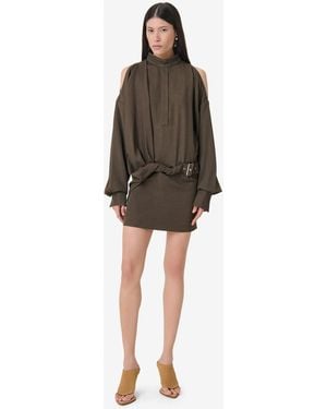 IRO Short Dress With A Mao Collar - Brown