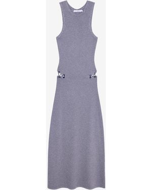 IRO Long Lace-up Dress - Purple