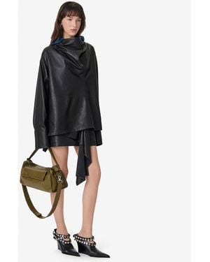 IRO Long-sleeved Leather Top - White