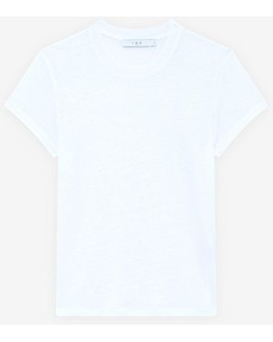 IRO Round-neck Linen T-shirt - White