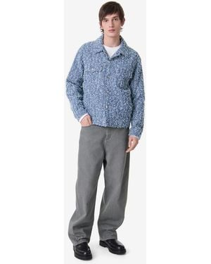 IRO Textured Frayed Effect Jacket - Blue