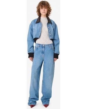 IRO Cropped Denim Jacket - Blue