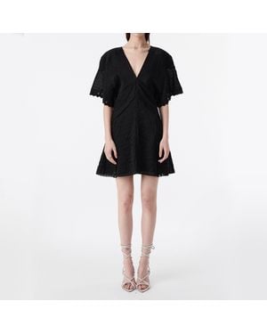 IRO ROBE À BRODERIE - Noir