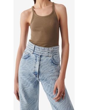 IRO DÉBARDEUR CÔTELÉ - Bleu