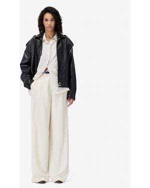 IRO Oversized Leather Jacket - White