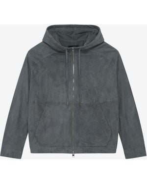 IRO VESTE À CAPUCHE SUÈDE - Gris