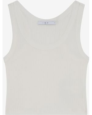 IRO Emma Cropped Ribbed Tank Top - White